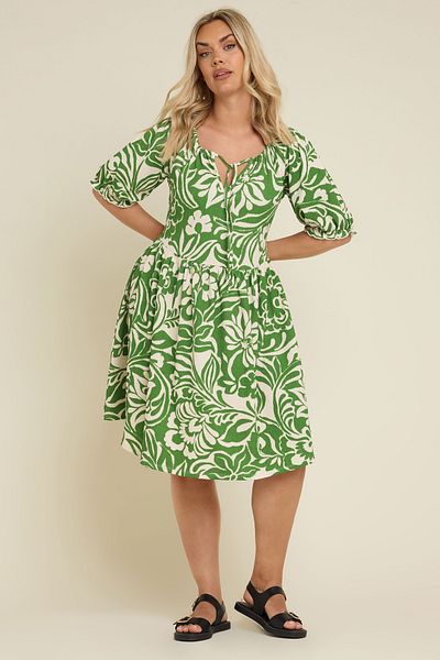 Stil Diva Plus Size Collar Gathered Floral Print Mini Dress 304112