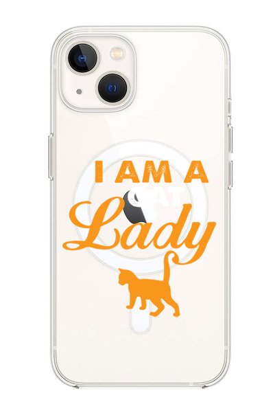 Theodor Case for iPhone 14 Plus Compatible with MagSafe, Shockproof Phone Bumper Cover I am a Cat lady copy