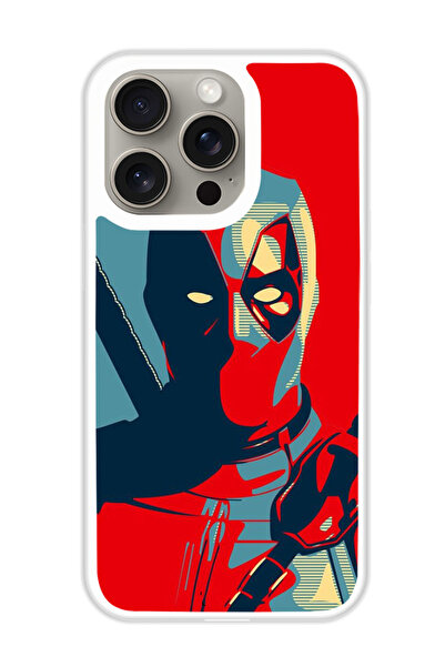 Theodor غطاء حماية لهاتف أبل آيفون 15 برو ماكس ديدبول (مصد أبيض)