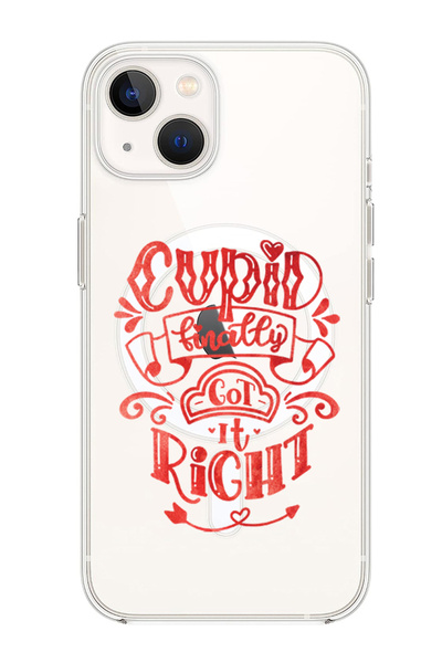 Theodor حافظة لجهاز iPhone 14 Plus متوافقة مع MagSafe، غطاء مقاوم للصدمات، لقد حصل كيوبيد أخيرًا على ما يريده