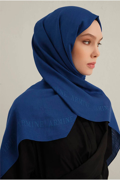 Armine Logo Border Cotton Silk Shawl 28