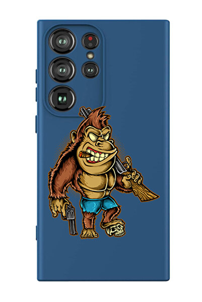 Theodor جراب حماية من السيليكون السائل المقاوم للصدمات لهاتف سامسونج جالاكسي S24 ألترا (أزرق) - كيلر كونج