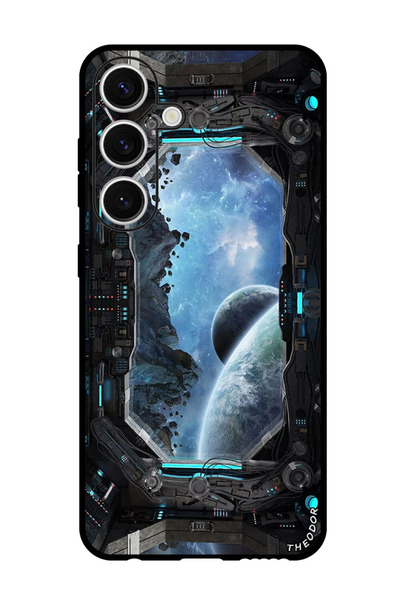 Theodor جراب واقٍ مضاد للخدش والصدمات لهاتف Samsung Galaxy S24 Space View