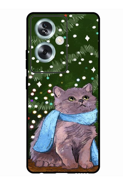 Theodor جراب واقٍ مضاد للخدش والصدمات لهاتف Oppo A79 5G بتصميم قطة لطيفة