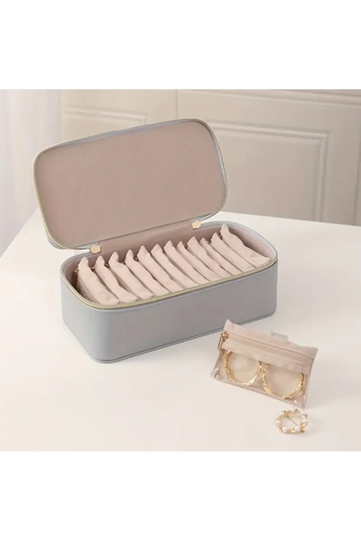 newnet Gold Jewelry and Jewellery Organizer 12 Pieces Zippered Organizer Pouch for Travel-Daily Use