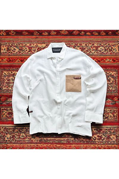 tiggirmoda Straw Pocket Linen Shirt