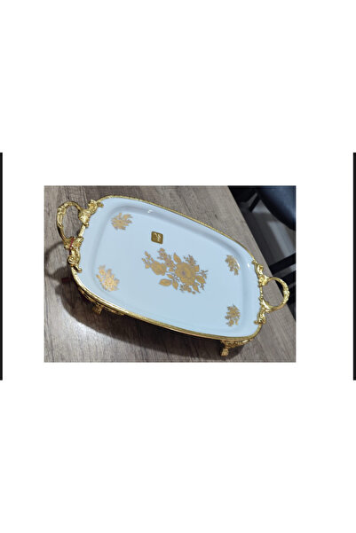 Barok Sunumluk porselen gold dikdörtgen küçük