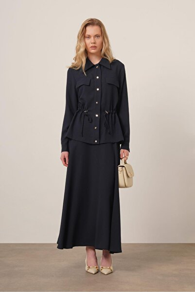 FTZ WOMEN Női Melise Crep öltöny, sötétkék 31172