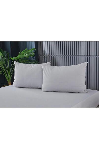 cs ilkim Cs İlki̇m 2 Pieces Gray Cotton Zippered 50X70 cm Pillow Case