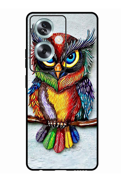 Theodor جراب واقٍ مضاد للخدش والصدمات لهاتف Oppo A79 5G، بومة ملونة