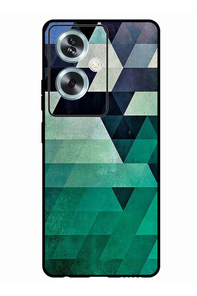 Theodor جراب واقٍ مضاد للخدش والصدمات لهاتف Oppo A79 5G بنمط مثلث الألوان البحرية