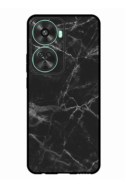 Theodor جراب واقٍ مضاد للخدش والصدمات لهاتف هواوي نوفا 11 إس إي، لون رخامي أسود