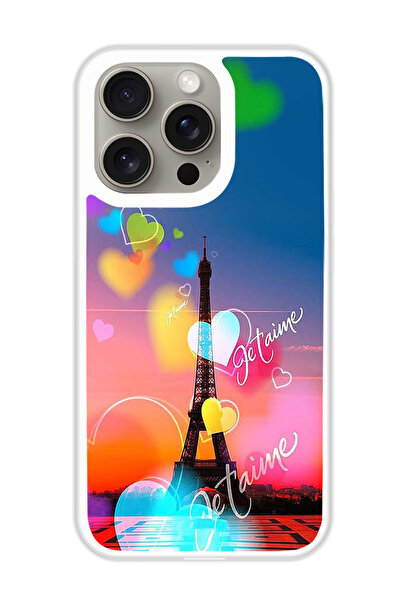 Theodor غطاء حماية لهاتف أبل آيفون 15 برو ماكس لوف باريس (مصد أبيض)