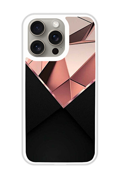 Theodor غطاء حماية لجهاز أبل آيفون 15 برو ماكس، ماسي وردي (1) (مصد أبيض)