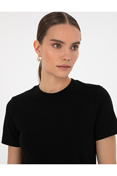 Pierre Cardin Black Regular Fit Basic T-Shirt 50310543-Vr046