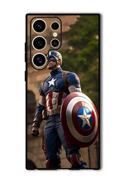 Theodor Protective Case Anti Scratch Shock Proof Bumper Cover For Samsung Galaxy S24 Ultra Captain America 3
