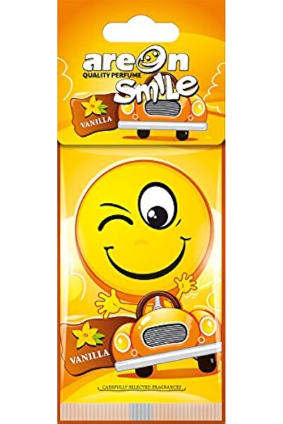 erorex Areon Smile Day 1 Emoji Hanging Vanilla Car Air Freshener, 21430