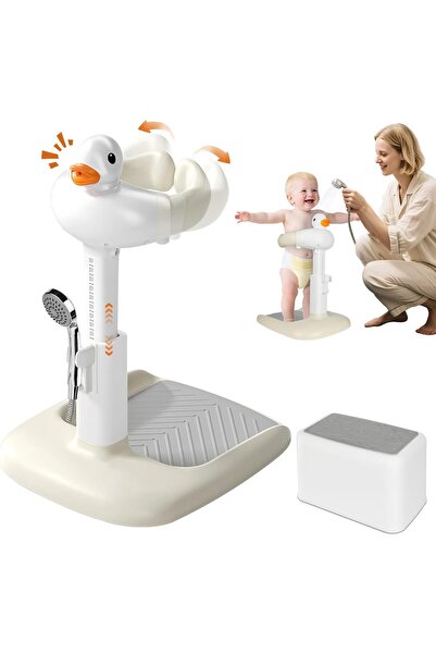 erorex Baby Shower Stand Support Bath Support Anti Slip Base Seat Portable Baby Bath Helper Adjustable