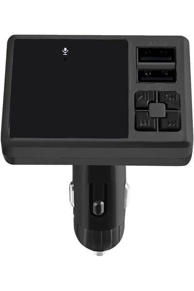 erorex جهاز إرسال إف إم لاسلكي للسيارة بتقنية البلوتوث وشاحن USB مزدوج سريع ومكالمات بدون استخدام اليدين، أسود، Dz- 950Kwd