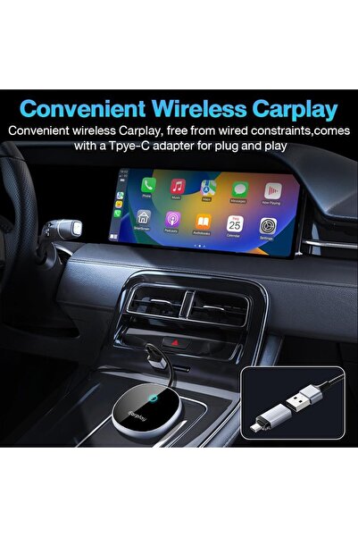 erorex Wireless Carplay Adapter Apple Iphone, Convert Wired Wireless Carplay, Plug Play Carplay Box Is