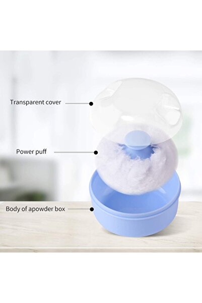 erorex Storage Body Powder Container Fluffy After Bath Case Baby Care Face Villus Puff Box Makeup Cosmetic