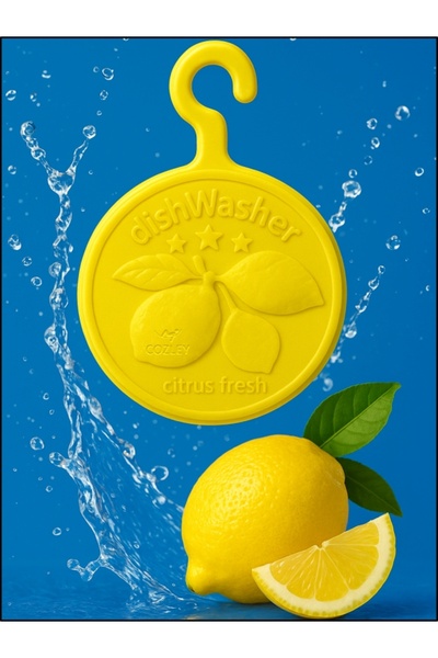 COZLEY Bulaşık Makinesi Koku Giderici Limon Kokulu Bulaşık Makinesi Kokusu Ultra Güçlü Limon Ferahlığı