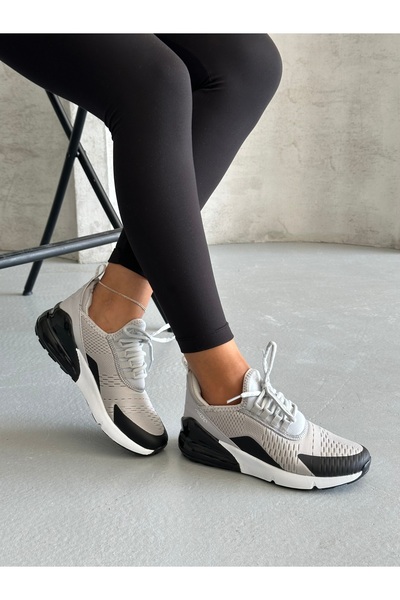 AZE STEP Unisex Lightweight Daily Walking Running Gray Black Sneaker Sports Shoes