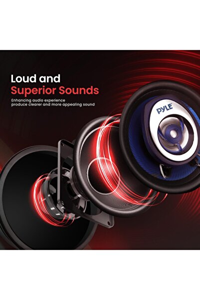 erorex 2-Way Universal Car Stereo Speakers - 120W 3.5 Inch Coaxial Loud Pro Audio Car Speaker Universal