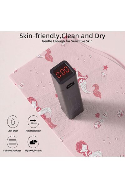 erorex Baby Disposable Bibs Feeding Disposal Bib Babies Self Feeding Food Catcher Waterproof Large Pocket