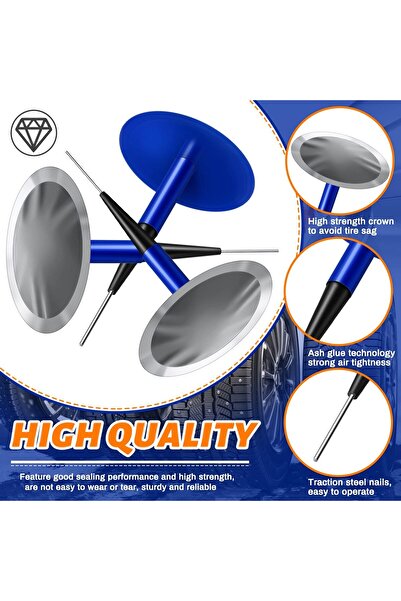 erorex Tire Patches Kit Rubber Tire Repair Patch Mushroom Plug Kit Rubber Puncture Repair Plug Mushroom