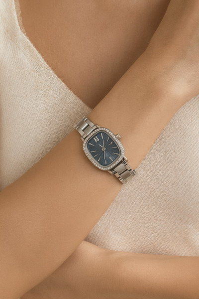 LOOQ Roman Numeral Women's Wristwatch with Zircon Stone Detail