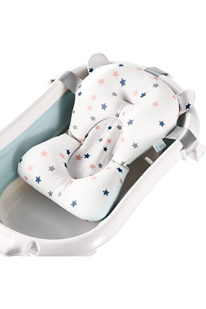erorex Baby Bath Pad Adjustable Non Slip Floating Infant Bath Support Cushion Baby Bath Pillow Bathtub