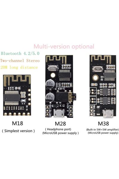 erorex 3Pcs M18 Wireless Bluetooth Mp3 Audio Receiver Board Blt 4.2 Mp3 Lossless Decoder Bluetooth 4.2