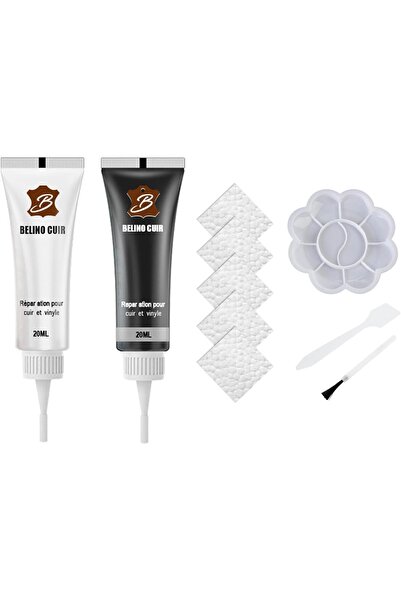erorex Leather Repair Kit - Black White Leather Repair Kit, Furniture Waterproof Leather Couch Repair Kit,