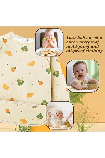 erorex Long Sleeve Bibs Baby Bibs Feeding Teething Waterproof Toddler Bibs Full Sleeve Bib Outfit Baby