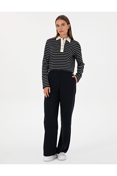 Pierre Cardin Lacivert Loose Fit Kanvas Pantolon 50314119-VR033