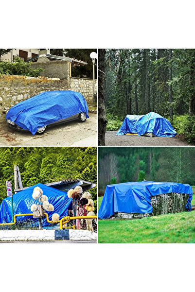 SGTT Prelată universală impermeabilă, 3x5 m, densitate 80g/m², inele de fixare metalice, culoare albastră