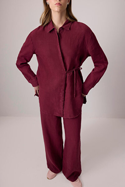 Touché Privé 100% Linen Kruvaze Shirt and Pants Set