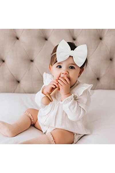 erorex 3Pcs Baby Girls Nylon Headbands Newborn Bows Handmade Hair Bands Accessories Infant Toddlers Kids