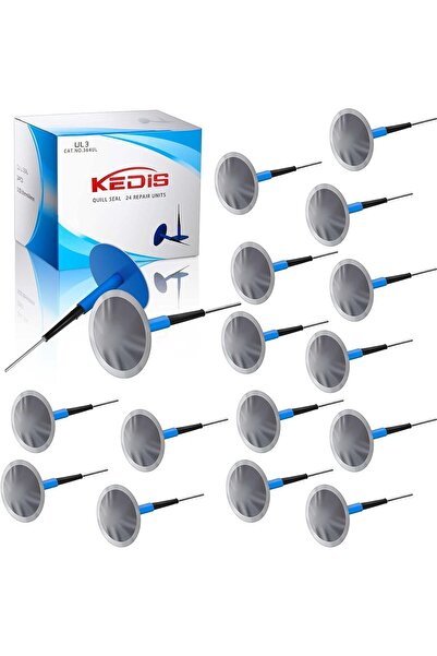 erorex 24 Pieces Tire Patches, Kit Rubber Tire Repair Patch Mushroom Plug Kit Rubber Puncture Repair Plug