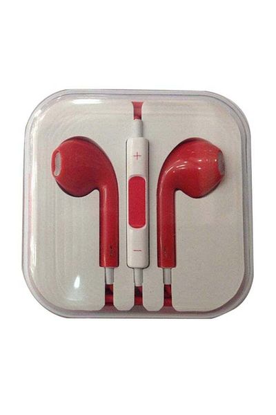 Generic Wired In-Ear Headphone With Mic Red