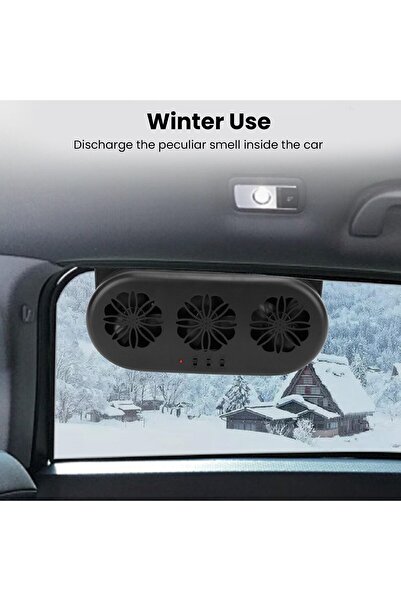 erorex Car Solar Powered Exhaust Fan, 5000Rpm Usb Solar Energy Suv Window Air Vent Fan, Universal
