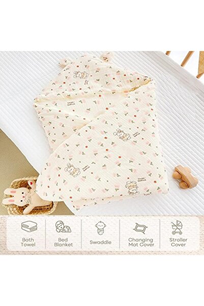 erorex Muslin Hooded Baby Bath Towels 100% Muslin Cotton Bath Towel Newborn Infant Toddler Unisex Soft &