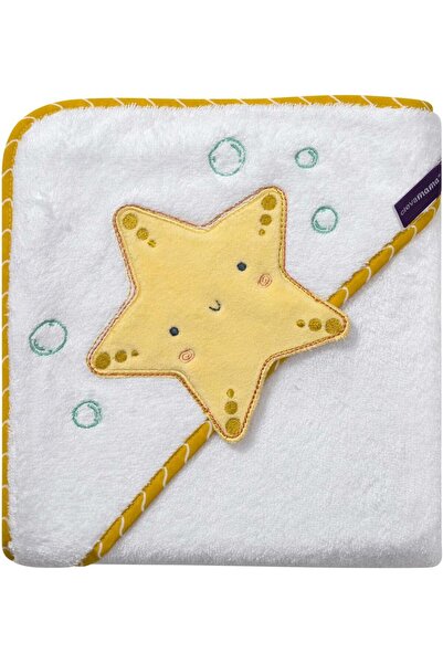 erorex Bamboo Apron Baby Bath Towel White & Honey