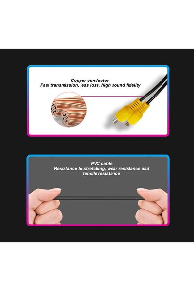 erorex محول إخراج فيديو USB CVBS، نقل فيديو عالي الدقة، قلب نحاسي، مسند رأس راديو السيارة AV