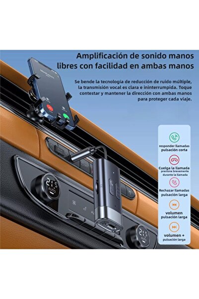 erorex Car Bluetooth Audio Receiver & Mp3 Player – Wireless Hands-Free Call Adapter Stereo Output, Memory