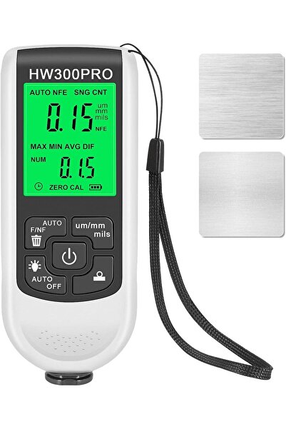erorex مقياس سمك الطلاء الرقمي بشاشة LCD، جهاز اختبار طلاء المعادن، نطاق القياس التلقائي 0