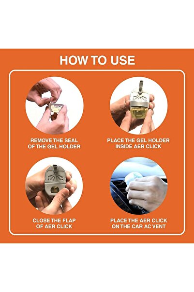 erorex Click, Car Vent Air Freshener Kit - Musk After Smoke (10G), Black