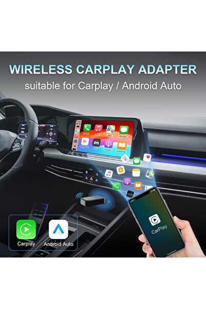 erorex 2--1 محول لاسلكي Carplay و Android Auto ستيريو السيارة، دونجل لاسلكي Plug Play USB- Extension &