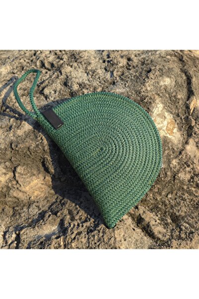 LinaHouse Handmade Portfolio & Clutch Bag – Emerald Green